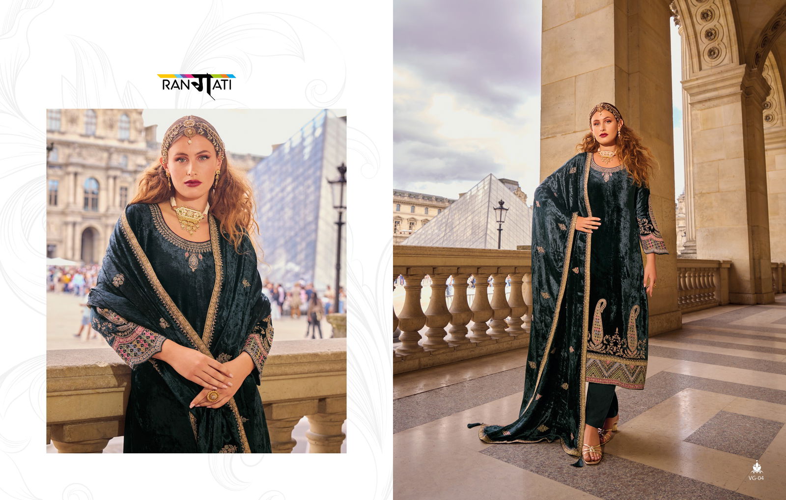 Vogue By Rangati Embroidery Viscose Velvet Salwar Kameez Wholesale Shop In Surat